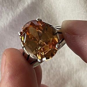 Silpada Sterling Silver Citrine Colored Stone Ring